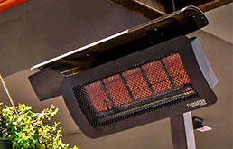 Ceiling and wall mounted gas patio heaters