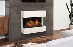 wall-mounted water vapour fireplace