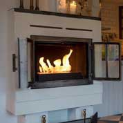 Traditional fireplace with a bio burner