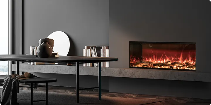 Camino Elettrico da Incasso su un Lato