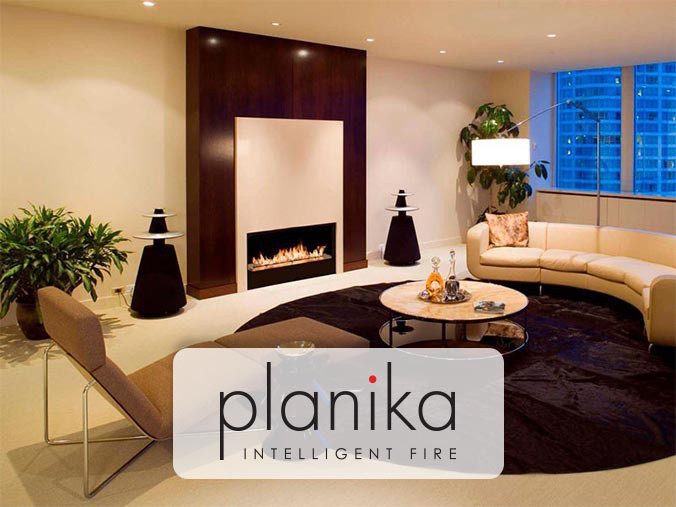 Planika built in fireplace