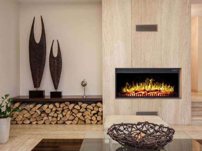 Built in electric fireplace