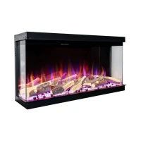 Camino elettrico da incasso Aflamo Superb 40 nero a 3 lati