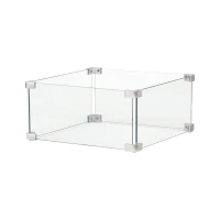 Vetro per bruciatore da tavolo quadrato