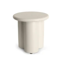 Tavolino Decorativo da Esterno Rib Oyster Beige