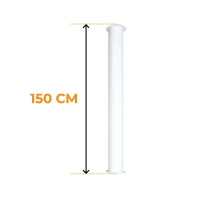 Tubo di montaggio ScandiFlames Toronto Bianco 150 cm