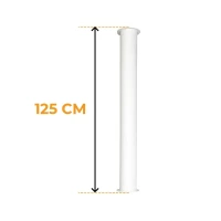 Tubo di montaggio ScandiFlames Toronto Bianco 125 cm