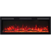 Camino elettrico Aflamo Majestic PRO da parete con fiamme a LED e inserto con tronchi