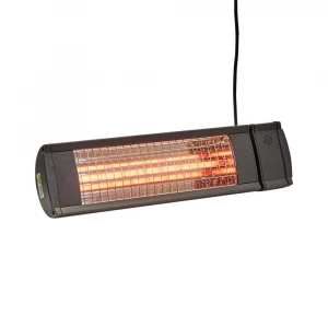 Riscaldatore Eco High-line 1500W in antracite montato a parete per terrazze