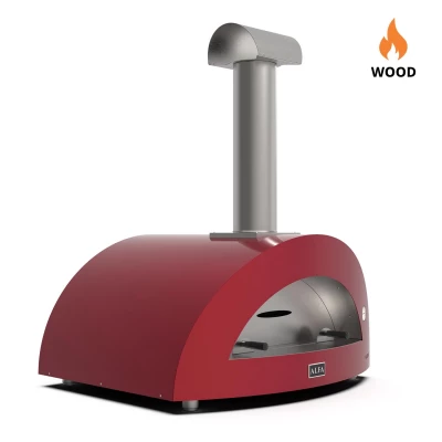 Alfa Forni - Moderno 5 Pizze Rosso - Forno per Pizza a Legna per Uso Esterno