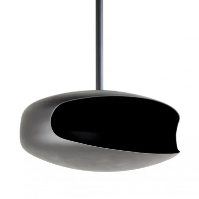 Camino a soffitto nero UFO-60 Hein & Haugaard artigianale