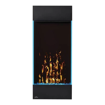 Camino elettrico verticale da parete Allure - Nero