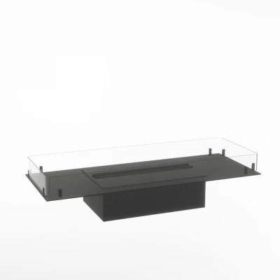 Bruciatore a vapore Foco Myst Free 1000 nero con base da incasso