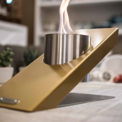 Oblique Single Caminetto da tavolo – Oro