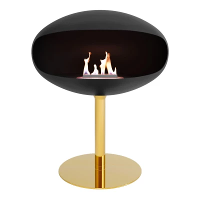 Pedestal Nero + Base in Ottone