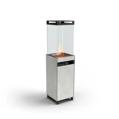 ZOIA - Riscaldatore da terrazza esterno grigio con design elegante