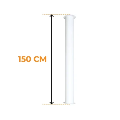Tubo di montaggio ScandiFlames Toronto Bianco 150 cm