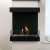 Biocamino da parete trifacciale ScandiFlames nero, design moderno e minimalista