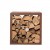 Contenitore per legna in acciaio corten - 50 cm
