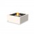 Base 30 - Tavolo con biocamino EcoSmart in bianco, teak, grigio e nero