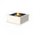 Base 30 - Tavolo con biocamino EcoSmart in bianco, teak, grigio e nero