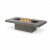 Gin 90 Chat - Tavolo con biocamino integrato EcoSmart in Teak, Bianco, Grigio o Nero