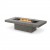 Gin 90 Chat - Tavolo con biocamino integrato EcoSmart in Teak, Bianco, Grigio o Nero