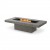 Gin 90 Chat - Tavolo con biocamino integrato EcoSmart in Teak, Bianco, Grigio o Nero