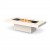 Gin 90 Chat - Tavolo con biocamino integrato EcoSmart in Teak, Bianco, Grigio o Nero