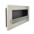 ScandiFlames - Biocamino da parete XL elegante in acciaio inox con vetro