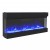 Camino elettrico Isle a 3 lati con design nero moderno