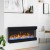 Camino elettrico Isle a 3 lati con design nero moderno