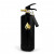 Estintore nero da 2 kg con emblema dorato