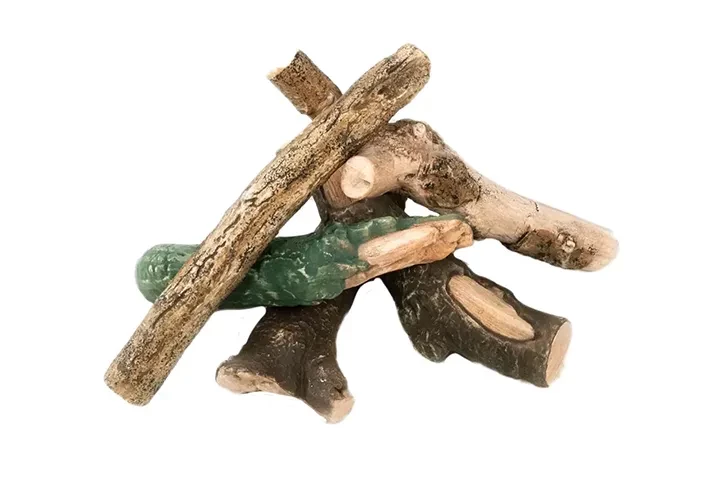 Tronchi di legno decorativi per biocamino